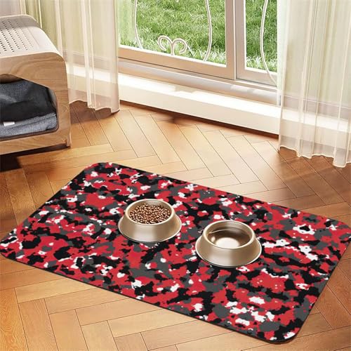 Saugfähige Tischdecke mit Camouflage-Muster, spezielles Pad für Futternäpfe, rollbar zur Aufbewahrung, ideal für Futternäpfe Saugfähige Tischdecke mit Camouflage-Muster, spezielles Pad für Futternäpfe, rollbar zur Aufbewahrung, ideal für Futternäpfe von Hhwwtye