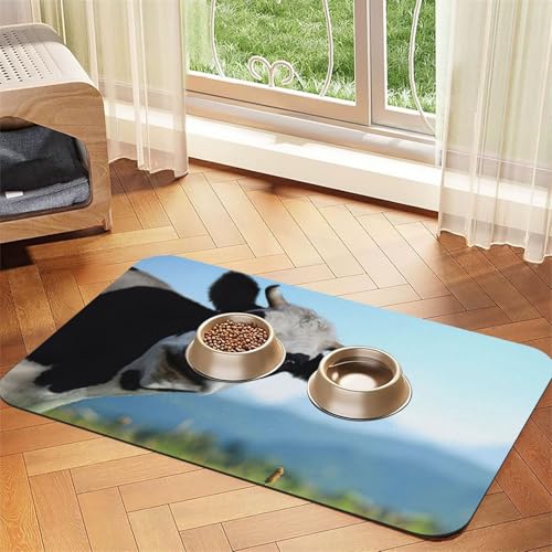 Saugfähige Tischdecke mit niedlichem Kuhdruck, spezielles Pad für Futternäpfe, rollbar zur Aufbewahrung, ideal für Futternäpfe Saugfähige Tischdecke mit niedlichem Kuhdruck, spezielles Pad für Futternäpfe, rollbar zur Aufbewahrung, ideal für Futternäpfe von Hhwwtye