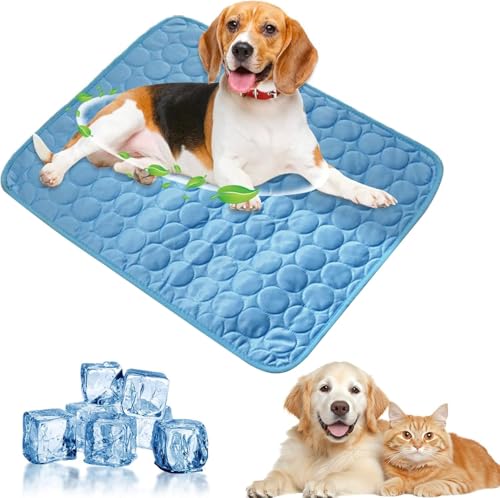 HiCWX Haustier-Kühlmatte für Hunde, Komfort-Pad für den Sommer (blau) von HiCWX