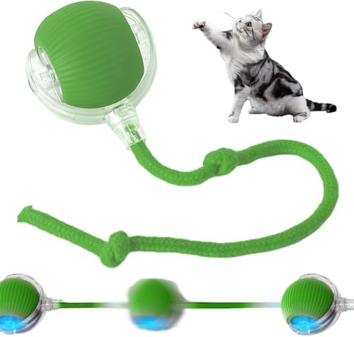 HiCWX Interaktiver rollender Katzenball, 2025, verbesserter automatischer Katzenball, Hundespielzeug, interaktives Katzenspielzeug, automatisches Katzenspielzeug, selbstbewegliches Hundespielzeug, HiCWX Interaktiver rollender Katzenball, 2025, verbesserter automatischer Katzenball, Hundespielzeug, interaktives Katzenspielzeug, automatisches Katzenspielzeug, selbstbewegliches Hundespielzeug, von HiCWX