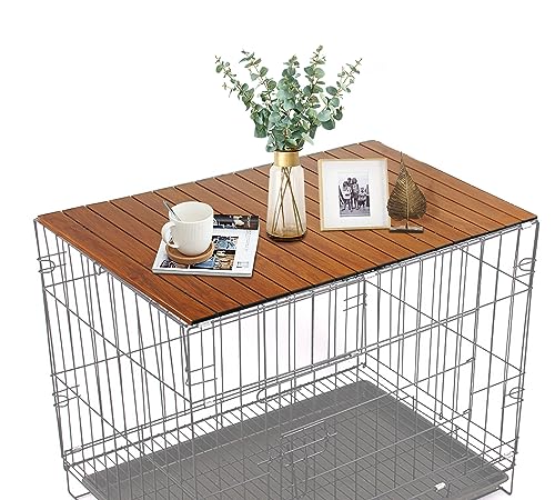 HiCaptain Pet Crate Table Topper - Faltbarer Kistenaufsatz für Hundekäfige, Draht Hundehütte Topper Custom Pet Crate Tisch (für 76,2 cm Kiste) von HiCaptain