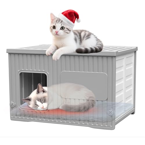 Katzenhaus aus Kunststoff, wasserdicht, für den Außenbereich, mit weicher Matte, wilder Katzenunterstand für jedes Wetter, stapelbares Design für mehrere Katzen, vertikaler Spielturm Katzenhaus aus Kunststoff, wasserdicht, für den Außenbereich, mit weicher Matte, wilder Katzenunterstand für jedes Wetter, stapelbares Design für mehrere Katzen, vertikaler Spielturm von HiCaptain