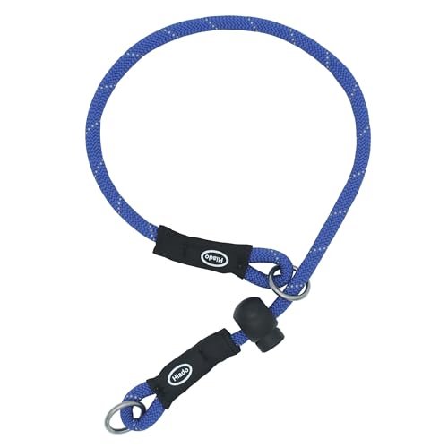 Hiado Hundehalsband, Seil-Halsband, zum Stoppen von Ziehen, für kleine, mittelgroße und große Hunde, Blau, Größe L von Hiado