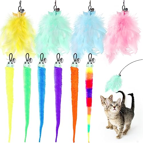 Hianjoo Katzenspielzeug Katze Toys Set 10 Stück, Interaktives Katzen Spielzeug mit 6 STK Bug Ersatz und 4 STK Feder Ersatz Spielzeug mit Glocken Hianjoo Katzenspielzeug Katze Toys Set 10 Stück, Interaktives Katzen Spielzeug mit 6 STK Bug Ersatz und 4 STK Feder Ersatz Spielzeug mit Glocken von Hianjoo