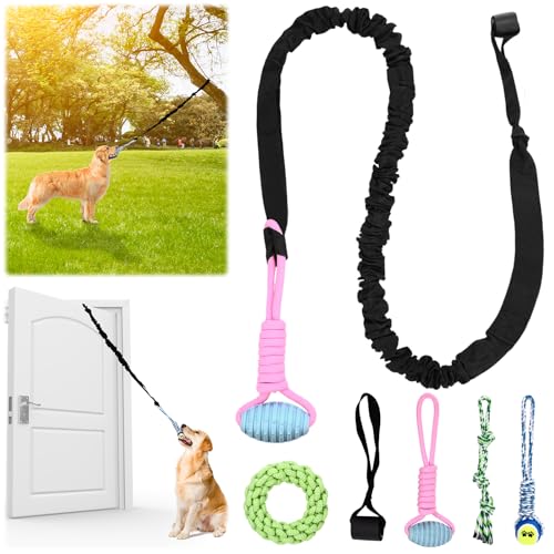 Hiboom Interaktives Hundespielzeug-Set zum Ziehen am Baum und 4 Kauseile, Zahnseil zur Zahnreinigung, Bungee-Spielzeug für kleine/mittelgroße Hunde mit aggressiver Kaugewohnheit, Hundebedarf, 6 Stück Hiboom Interaktives Hundespielzeug-Set zum Ziehen am Baum und 4 Kauseile, Zahnseil zur Zahnreinigung, Bungee-Spielzeug für kleine/mittelgroße Hunde mit aggressiver Kaugewohnheit, Hundebedarf, 6 Stück von Hiboom