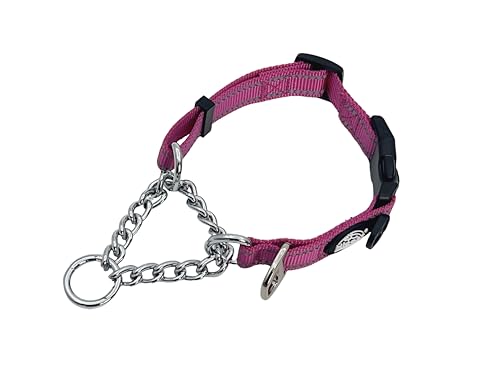 Hicost Martingale Hundehalsband, Trainer-zugelassen, eingeschränktes Schlupfhalsband mit robuster Schnalle, verstellbar, Spazierengehen, Training, Hundehalsbänder mit Schnellverschluss-Schnalle (Rosa Hicost Martingale Hundehalsband, Trainer-zugelassen, eingeschränktes Schlupfhalsband mit robuster Schnalle, verstellbar, Spazierengehen, Training, Hundehalsbänder mit Schnellverschluss-Schnalle (Rosa von Hicost
