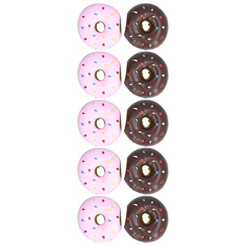 10 Stück Quietschende Spielzeuge für Hunde Donut Latex Tierspielzeug Latexspielzeug für Hunde Interaktives Latex-Quietschspielzeug für Kleine Mittelgroße Hunde, Zufällige Farbe von Hidyliu