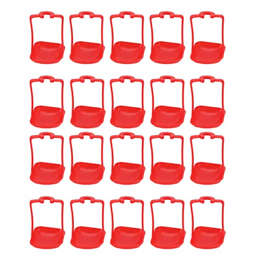 Hidyliu 20 Stück Hühnertränkebecher, Automatische Hühnertränkebecher, Rostfrei, Leuchtende Farben, Hühnertrinkbecher für den Bauernhof (Rot) von Hidyliu