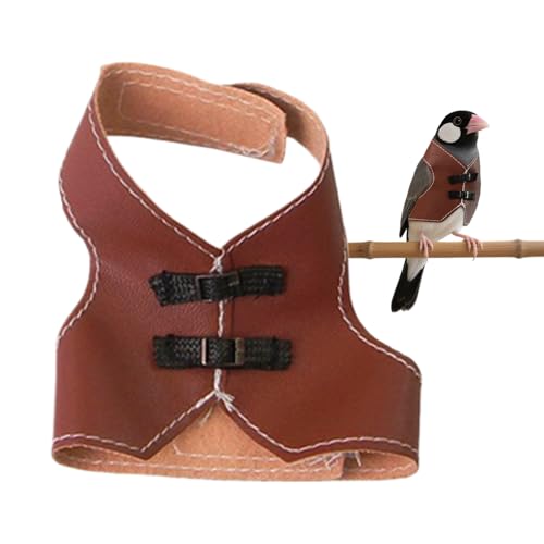 Hiemible Vogelgeschirr Für Draußen | Verstellbare Vintage-Papageienkleidung | Zubehör Für Sittiche Und Nymphensittiche Drinnen Und Draußen Balkon Garten Terrasse von Hiemible