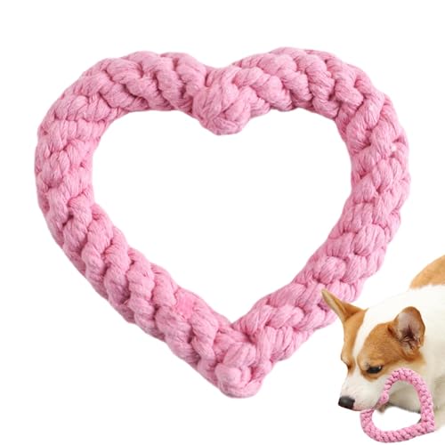 Hunde Herz Seil Spielzeug, Kauspielzeug Für Hunde, Valentinstag Herzförmiges Seil Hundespielzeug, Kauspielzeug Hund Unzerstörbar Seil, Hund Baumwolle Seil Für Zahnen, Reinigen, Training Hunde Herz Seil Spielzeug, Kauspielzeug Für Hunde, Valentinstag Herzförmiges Seil Hundespielzeug, Kauspielzeug Hund Unzerstörbar Seil, Hund Baumwolle Seil Für Zahnen, Reinigen, Training von Hiemible
