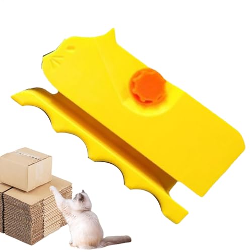 Kartonschneider Für Katzenkratzer, Cardboard Strip Cutter, Cardboard Cutter Cat Scratcher, Ergonomisch Kartonschneider Katze, Niedlicher Katzenkratzbrettschneider Für Selbstgemachte Katzenkratzbretter von Hiemible