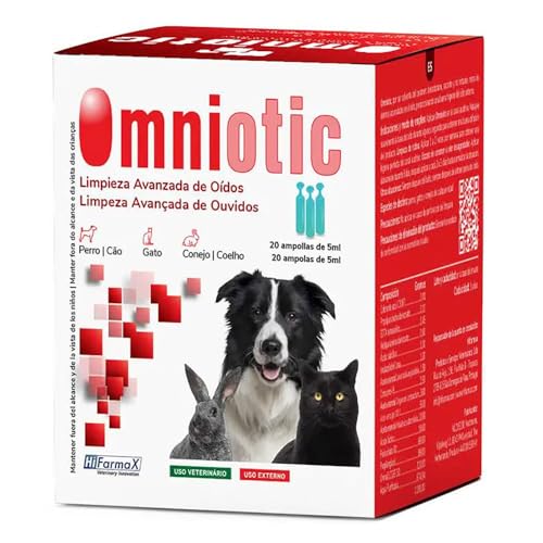 Hifarmax Omniotic Ohrreiniger für Haustiere 20 x 5 ml von Hifarmax