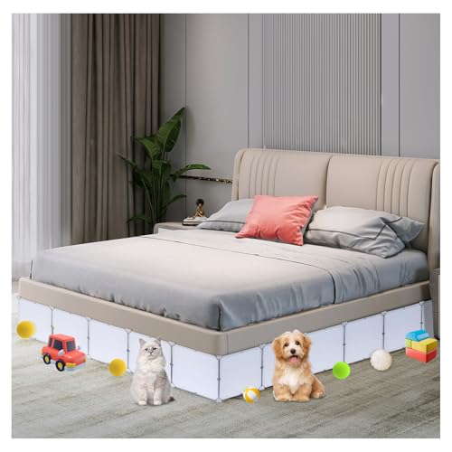 Hiflora Blocker unter der Couch für Spielzeug, Unterbett-Blocker für Haustiere, 632,5 cm Länge, 30 cm Höhe, insgesamt unter Möbel-Blocker, mit doppelseitigem Klebeband, Verbindungsstücken und von Hiflora