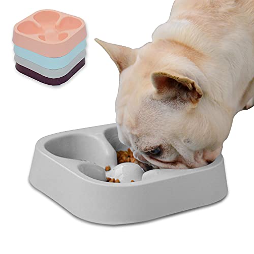 Hifrenchies Gesunde französische Bulldogge Langsam fütternde Hundenapf, Hundekatze Langsam fütternde Schüssel, Langsamer Futterautomat für Frenchie (Graue vierblättrige Kleeblatt Schüssel) Hifrenchies Gesunde französische Bulldogge Langsam fütternde Hundenapf, Hundekatze Langsam fütternde Schüssel, Langsamer Futterautomat für Frenchie (Graue vierblättrige Kleeblatt Schüssel) von Hifrenchies