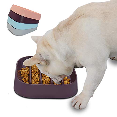 Hifrenchies Gesunde französische Bulldogge Langsam fütternde Hundenapf, Hundekatze Langsam fütternde Schüssel, Langsamer Futterautomat für Frenchie(Kaffee Gestreifte Schale) Hifrenchies Gesunde französische Bulldogge Langsam fütternde Hundenapf, Hundekatze Langsam fütternde Schüssel, Langsamer Futterautomat für Frenchie(Kaffee Gestreifte Schale) von Hifrenchies