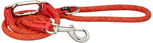 High5Dogs Ergonomische orangefarbene Hundeleine, 13 mm breit und 140 cm lang, langlebig und leicht zu reinigen, ideal für Stadtspaziergänge und Ausflüge, Modell Leisure Clic von High5Dogs