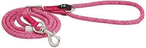 High5Dogs, Ergonomische Hundeleine, widerstandsfähig und langlebig, ideal für Spaziergänge im Freien, Länge 125 cm, rosa Farbe, Modell Leisure Leader von High5Dogs