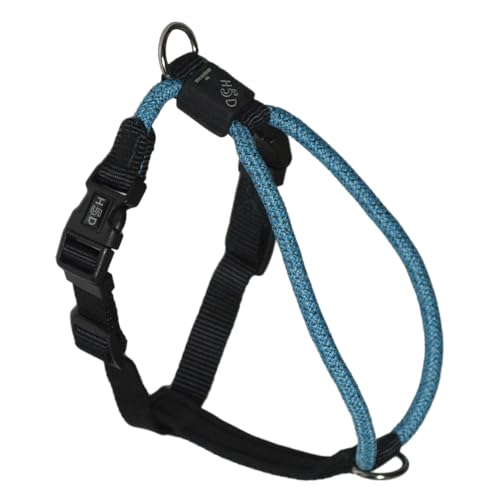 High5Dogs, ergonomisches Geschirr für Outdoor-Aktivitäten, verstellbar von 71 bis 95 cm, strapazierfähiges Nylon, verstärkte Sicherheit, modernes Design, Blaue Farbe, Größe L, Freizeit-Seilmodell von High5Dogs