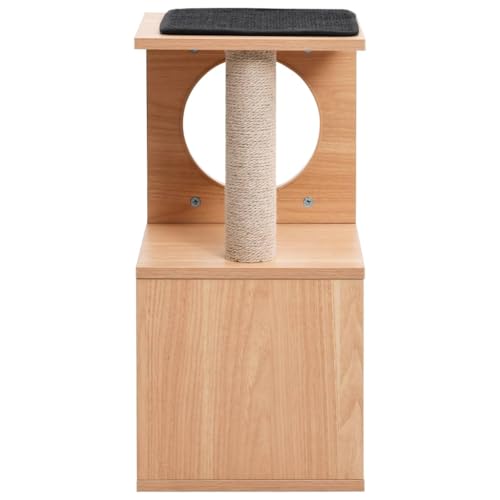 Higsose Innenbereich Aktivitätskratzbäum mit Sisal-Kratzmatte Schwarz 30x30x60 cm Multifunktional Katzen-Spielplatz mit Plattformen Tätigkeitsbereich für Haustiere Stabil Basis Holz&MDF&Plüsch Higsose Innenbereich Aktivitätskratzbäum mit Sisal-Kratzmatte Schwarz 30x30x60 cm Multifunktional Katzen-Spielplatz mit Plattformen Tätigkeitsbereich für Haustiere Stabil Basis Holz&MDF&Plüsch von Higsose