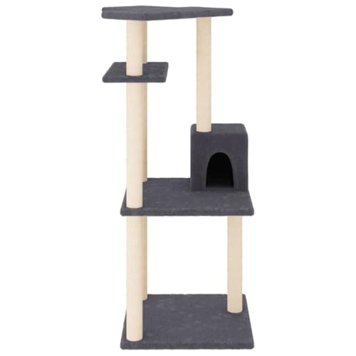 Higsose Innenbereich Aktivitätskratzbäum mit Sisal-Kratzsäulen 55x47,5x123 cm Holz&Plüsch Praktisches Katzen-Spielplatz Weicher Plüsch Tätigkeitsbereich für Haustiere für Krallenschärfen Dunkelgrau Higsose Innenbereich Aktivitätskratzbäum mit Sisal-Kratzsäulen 55x47,5x123 cm Holz&Plüsch Praktisches Katzen-Spielplatz Weicher Plüsch Tätigkeitsbereich für Haustiere für Krallenschärfen Dunkelgrau von Higsose