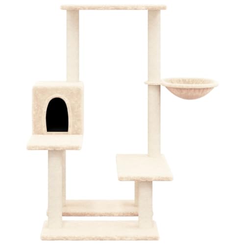 Higsose Innenbereich Aktivitätskratzbäum mit Sisal-Kratzsäulen Creme 47,5x60x94,5 cm Katzen-Spielplatz mit Häusern Plattformen Alles-in-einem-Katzenturm Tätigkeitsbereich Haustiere Holz&Plüsch Higsose Innenbereich Aktivitätskratzbäum mit Sisal-Kratzsäulen Creme 47,5x60x94,5 cm Katzen-Spielplatz mit Häusern Plattformen Alles-in-einem-Katzenturm Tätigkeitsbereich Haustiere Holz&Plüsch von Higsose