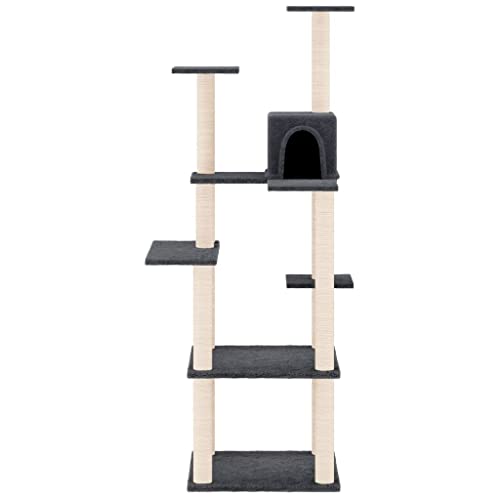 Higsose Innenbereich Aktivitätskratzbäum mit Sisal-Kratzsäulen Dunkelgrau 47x47x153 cm Holz&Plüsch Katzen-Spielplatz mit Häusern Plattformen Alles-in-einem-Katzenturm Tätigkeitsbereich Haustiere Higsose Innenbereich Aktivitätskratzbäum mit Sisal-Kratzsäulen Dunkelgrau 47x47x153 cm Holz&Plüsch Katzen-Spielplatz mit Häusern Plattformen Alles-in-einem-Katzenturm Tätigkeitsbereich Haustiere von Higsose