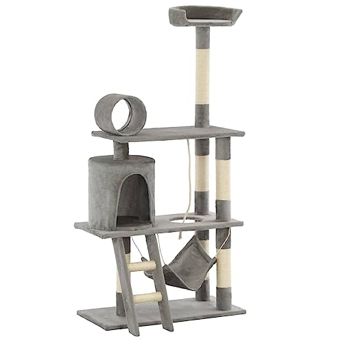 Higsose Innenbereich Aktivitätskratzbäum mit Sisal-Kratzsäulen Grau 70x35x140 cm Katzen-Spielplatz mit Aussichtsplattformen Ruhebereiche Plüschige Oberfläche Tätigkeitsbereich für Haustiere Higsose Innenbereich Aktivitätskratzbäum mit Sisal-Kratzsäulen Grau 70x35x140 cm Katzen-Spielplatz mit Aussichtsplattformen Ruhebereiche Plüschige Oberfläche Tätigkeitsbereich für Haustiere von Higsose