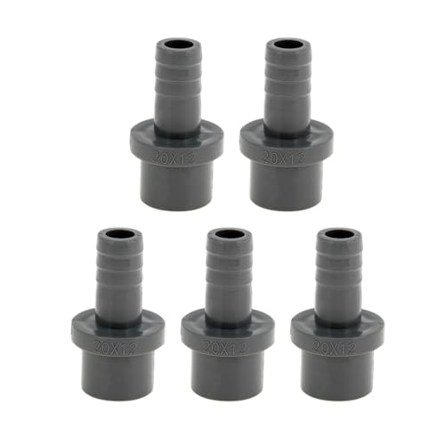 Hihaha Kunststoff-Schlauchstutzen 0,8"x0,5" Gerader Rohrverbinder Grau 5 Stück Hihaha Kunststoff-Schlauchstutzen 0,8"x0,5" Gerader Rohrverbinder Grau 5 Stück von Hihaha