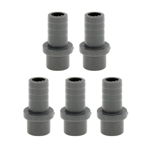 Hihaha Kunststoff-Schlauchstutzen 0,8" x0,6 Gerader Durchgangsrohrverbinder Grau 5 Stück Hihaha Kunststoff-Schlauchstutzen 0,8" x0,6 Gerader Durchgangsrohrverbinder Grau 5 Stück von Hihaha