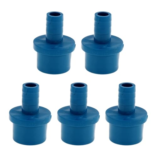 Hihaha Kunststoff-Schlauchstutzen 1,3" x0,6 Gerader Rohrverbinder Blau 5 Stück von Hihaha