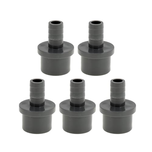 Hihaha Kunststoff-Schlauchstutzen 1,3"x0,6" Gerader Rohrverbinder Grau 5 Stück Hihaha Kunststoff-Schlauchstutzen 1,3"x0,6" Gerader Rohrverbinder Grau 5 Stück von Hihaha