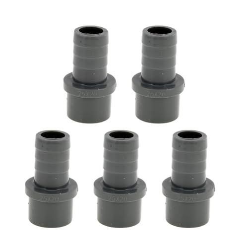 Hihaha Kunststoff-Schlauchstutzen 1"x0.8" Gerader Durchgangsrohrverbinder Grau 5 Stück Hihaha Kunststoff-Schlauchstutzen 1"x0.8" Gerader Durchgangsrohrverbinder Grau 5 Stück von Hihaha