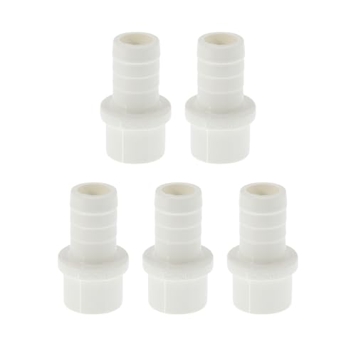 Hihaha Kunststoff-Schlauchstutzen 1"x0.8" Gerader Durchgangsrohrverbinder Weiß 5 Stück Hihaha Kunststoff-Schlauchstutzen 1"x0.8" Gerader Durchgangsrohrverbinder Weiß 5 Stück von Hihaha