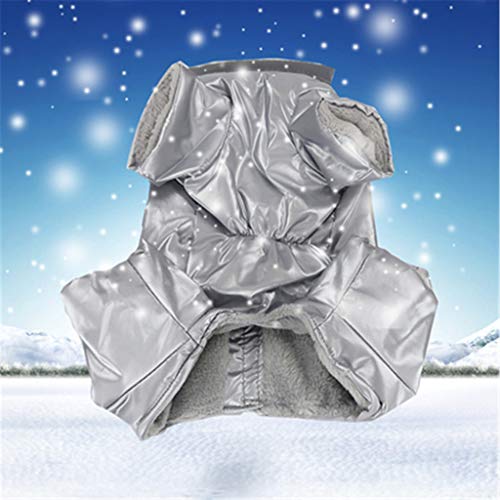 Haustier Hund Mantel Hoodie Winter Winddicht warme Dicke Jacke Kleidung Overall Schneeanzug von Hikaka
