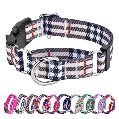Hikiko Hundehalsband für sehr kleine Welpen, verstellbar, Martingal-Halsband, Nylon, Schnellverschluss-Schnalle, Beige kariert, Größe XS Hikiko Hundehalsband für sehr kleine Welpen, verstellbar, Martingal-Halsband, Nylon, Schnellverschluss-Schnalle, Beige kariert, Größe XS von Hikiko