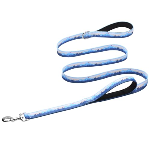 Hikiko Hundeleine mit doppeltem Griff, 1,8 m, starkes Nylon, gepolsterte Verkehrsgriffe für Spaziergänge, Training, Blau Hikiko Hundeleine mit doppeltem Griff, 1,8 m, starkes Nylon, gepolsterte Verkehrsgriffe für Spaziergänge, Training, Blau von Hikiko