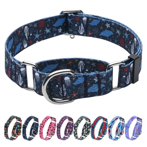 Hikiko Martingale-Halsband für Hunde ohne Schnalle, Seestern, Blau, für mittelgroße Hunde, U-Boot, Größe M Hikiko Martingale-Halsband für Hunde ohne Schnalle, Seestern, Blau, für mittelgroße Hunde, U-Boot, Größe M von Hikiko