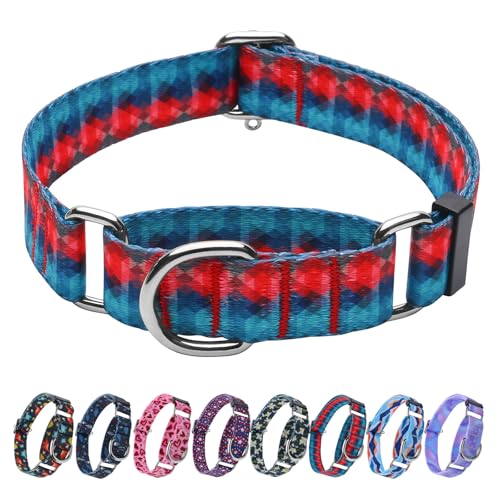 Hikiko Martingale-Halsband für Hunde ohne Schnalle, geometrisches Hundehalsband für mittelgroße Hunde, Farbverlauf, Größe M Hikiko Martingale-Halsband für Hunde ohne Schnalle, geometrisches Hundehalsband für mittelgroße Hunde, Farbverlauf, Größe M von Hikiko
