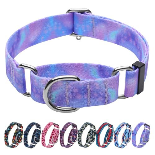 Hikiko Martingale-Halsband für Hunde ohne Schnalle, violett, Farbverlauf, Trainingshalsband für große Hunde, Batikfärbung, Größe L Hikiko Martingale-Halsband für Hunde ohne Schnalle, violett, Farbverlauf, Trainingshalsband für große Hunde, Batikfärbung, Größe L von Hikiko