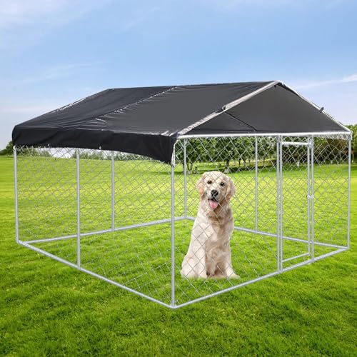 Große Hundehütte für den Außenbereich, 2,5 x 2,6 m, robuster Outdoor-Zaun, Hundegehege mit wasserdichtem UV-beständigem Dach für Hinterhof, Bauernhof ESWE3029 Große Hundehütte für den Außenbereich, 2,5 x 2,6 m, robuster Outdoor-Zaun, Hundegehege mit wasserdichtem UV-beständigem Dach für Hinterhof, Bauernhof ESWE3029 von Hikooo