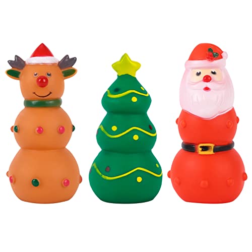 3 Stück Weihnachtshundespielzeug,Xmas Quietschende Hundespielzeuge,Interaktives Spielzeug für Haustiere das Latexspielzeug kaut für das Spieltraining Kleiner mittelgroßer Hunde 3 Stück Weihnachtshundespielzeug,Xmas Quietschende Hundespielzeuge,Interaktives Spielzeug für Haustiere das Latexspielzeug kaut für das Spieltraining Kleiner mittelgroßer Hunde von Hileyu