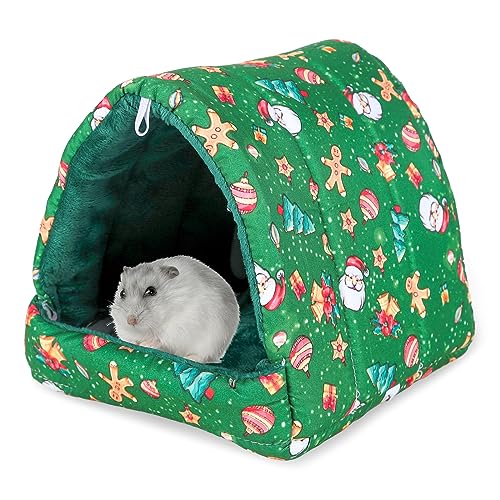 Bett für Meerschweinchen,Der Weihnachtsmann Baumwollnest für kleine Haustiere Winddichtes Meerschweinchenhaus Weiches Fleece-Versteck Meerschweinchenhöhle für Chinchillas, Frettchen, Häschen (Grün) Bett für Meerschweinchen,Der Weihnachtsmann Baumwollnest für kleine Haustiere Winddichtes Meerschweinchenhaus Weiches Fleece-Versteck Meerschweinchenhöhle für Chinchillas, Frettchen, Häschen (Grün) von Hileyu