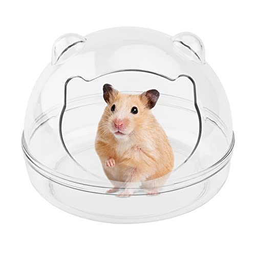 Hamster Sandbad,Hamstersandkasten,Transparente Hamstertoilette Hamster Sand Badezimmer Sandkasten Toilette Hamster Sandbadbehälter für Igel Meerschweinchen Tierkäfig Zubehör (Groß) von Hileyu