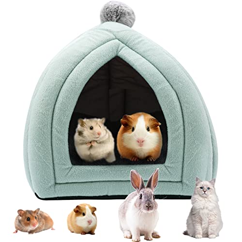 Hileyu Kleintier-Haustier-Winterhaus,Meerschweinchen Betthöhle Kleintier-Winterhaus,Kaninchenbett Warme kuschelhöhle Meerschweinchen-Höhlenbetten mit abnehmbarem Kissen für Hamster-Kleintiere Green Hileyu Kleintier-Haustier-Winterhaus,Meerschweinchen Betthöhle Kleintier-Winterhaus,Kaninchenbett Warme kuschelhöhle Meerschweinchen-Höhlenbetten mit abnehmbarem Kissen für Hamster-Kleintiere Green von Hileyu