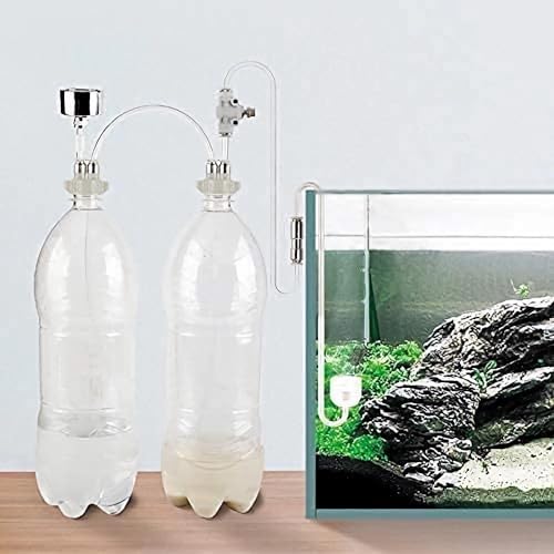 Hilitand Kreativer Kohlendioxid-Generator, 1 Set, weiß, DIY Aquarium Pflanztank CO2-System Pro Tube Ventil Messgerät Flaschenverschluss Kit, langlebig von Hilitand