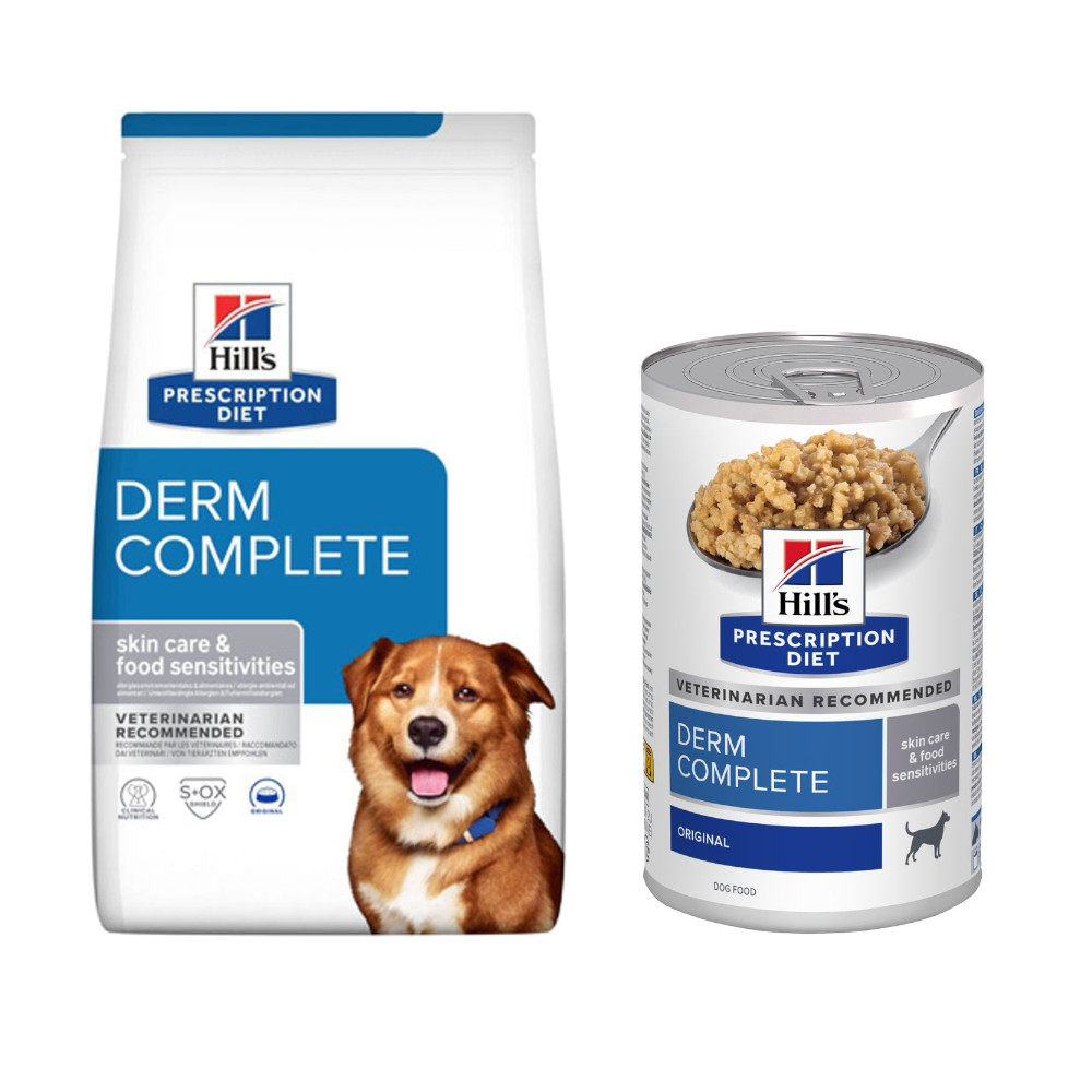 12 kg Hill's Prescription Diet + 3 x 370 g Derm Complete Nassfutter gratis! - Derm Complete mit Reis & Ei 12 kg Hill's Prescription Diet + 3 x 370 g Derm Complete Nassfutter gratis! - Derm Complete mit Reis & Ei von Hill's Prescription Diet