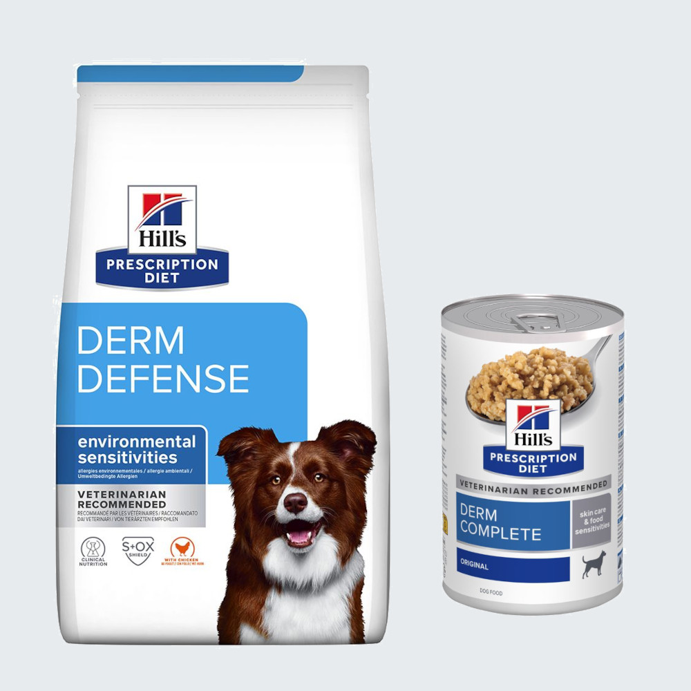 12 kg Hill's Prescription Diet + 3 x 370 g Derm Complete Nassfutter gratis! - Derm Defense mit Huhn 12 kg Hill's Prescription Diet + 3 x 370 g Derm Complete Nassfutter gratis! - Derm Defense mit Huhn von Hill's Prescription Diet