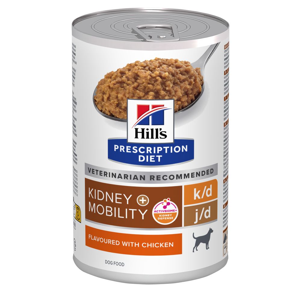 24 + 12 gratis! 36 Dosen Hill's Prescription Diet - k/d + Mobility mit Huhn (36 x 370 g) von Hill's Prescription Diet