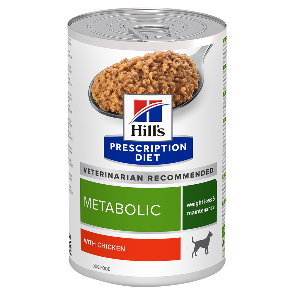 24 + 12 gratis! 36 x 350 g / 360 g / 370 g Hill’s Prescription Diet  - Metabolic Gewichtsmanagement mit Huhn 3 x (12 x 370 g) von Hill's Prescription Diet