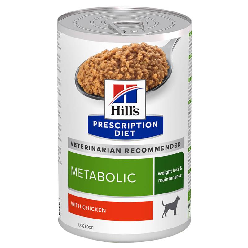 24 + 12 gratis! 36 x 350 g / 360 g / 370 g Hill’s Prescription Diet  - Metabolic Gewichtsmanagement mit Huhn 3 x (12 x 370 g) von Hill's Prescription Diet